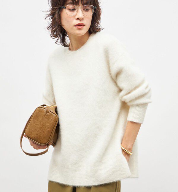 NOLLEY'S sophi「カシミヤ混ヘアリークルーネックプルオーバー」|ニット・セーター|