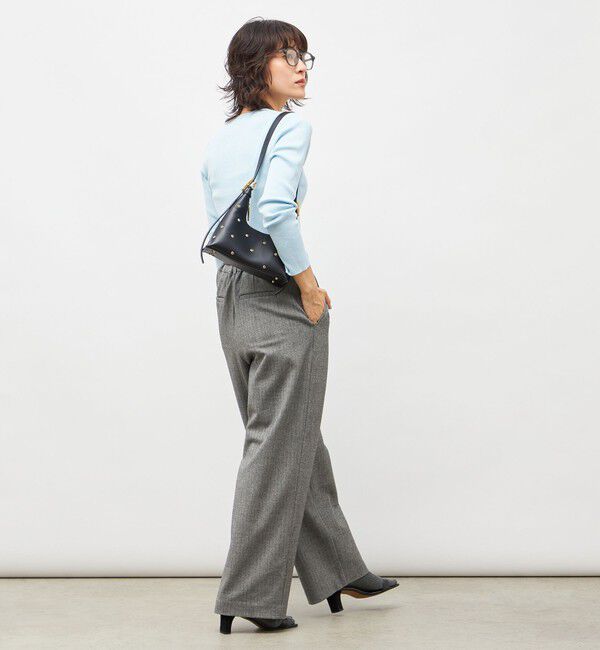 NOLLEY'S sophi「ウォッシャブル両面起毛ヘリンボーン/ストライプセミワイドパンツ」|その他|