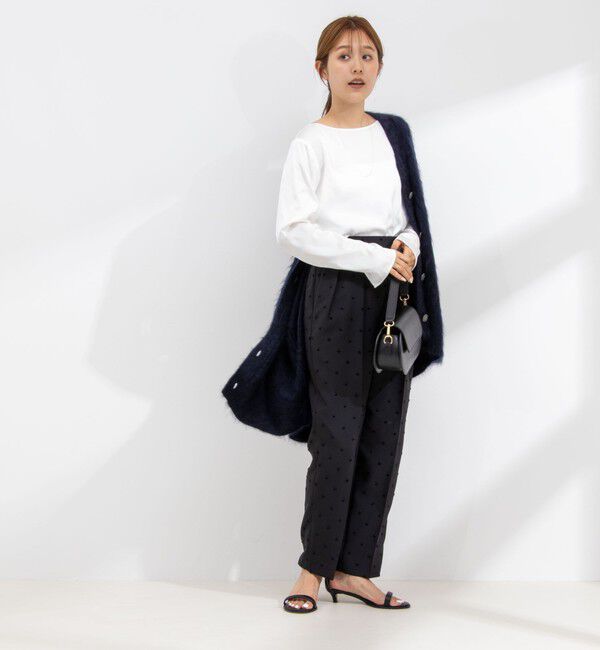 NOLLEY'S「◇【WEB限定】ウォッシャブルリラックスサテン長袖Ｔブラウス」|シャツ・ブラウス|