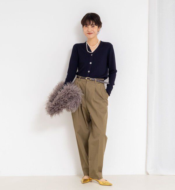 NOLLEY'S「《手洗い可能》16GマレーリブVネックカーディガン」|カーディガン|