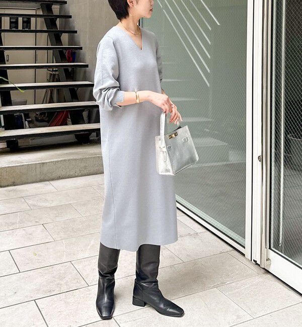 NOLLEY'S sophi「◇【WEB限定】ウォッシャブルラメ総針Vネックコクーンワンピース」|ワンピース|