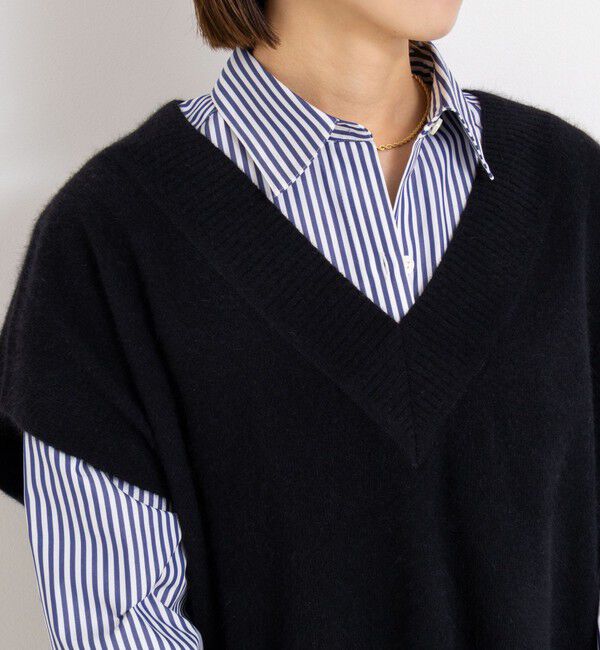NOLLEY'S「ウォッシャブルヘアリーＶネックベスト」|ベスト・ジレ|