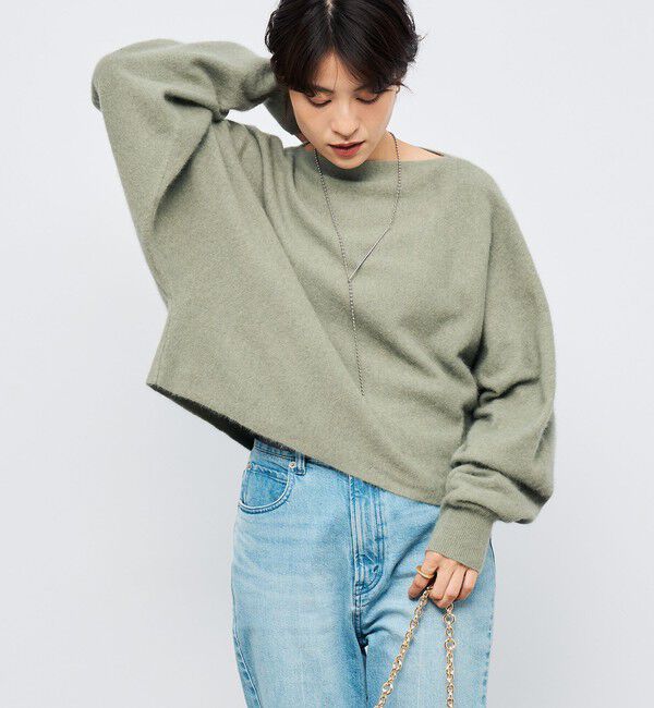 NOLLEY'S「《手洗い可能》ウォッシャブルヘアリーショート丈プルオーバー」|ニット・セーター|