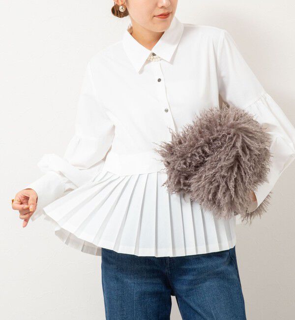 NOLLEY'S「ウォッシャブル切替プリーツブラウス」|シャツ・ブラウス|