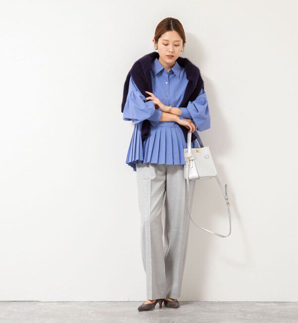 NOLLEY'S「ウォッシャブル切替プリーツブラウス」|シャツ・ブラウス|
