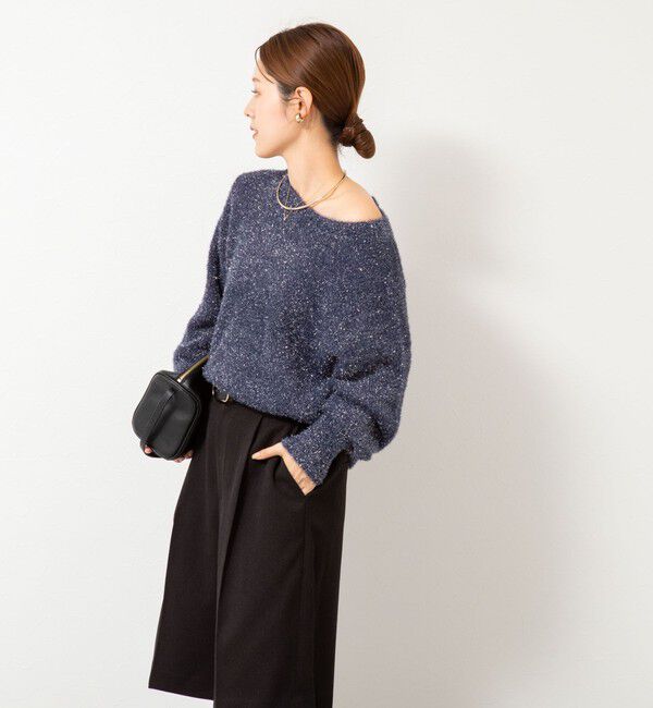 NOLLEY'S「《手洗い可能》ラメシャギープルオーバー」|ニット・セーター|