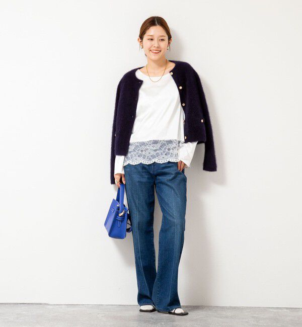 NOLLEY'S「ウォッシャブル裾レース2WAYオトナサテンブラウス」|シャツ・ブラウス|