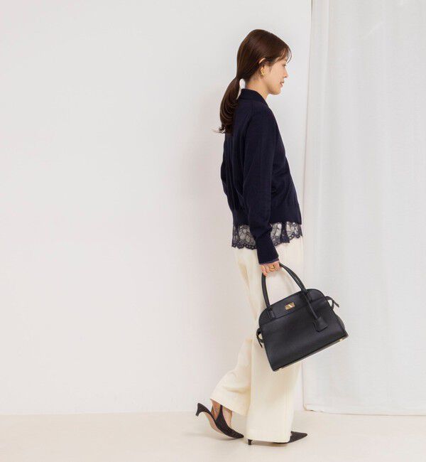 NOLLEY'S「ウォッシャブル裾レース2WAYオトナサテンブラウス」|シャツ・ブラウス|