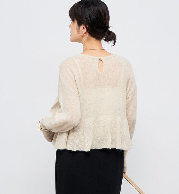 NOLLEY'S「2WAYラメモヘヤラッフルプルオーバー」|ニット・セーター|