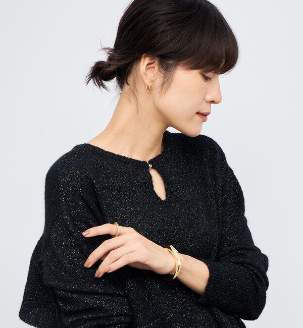 NOLLEY'S「2WAYラメモヘヤラッフルプルオーバー」|ニット・セーター|