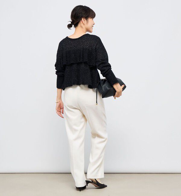 NOLLEY'S「2WAYラメモヘヤラッフルプルオーバー」|ニット・セーター|