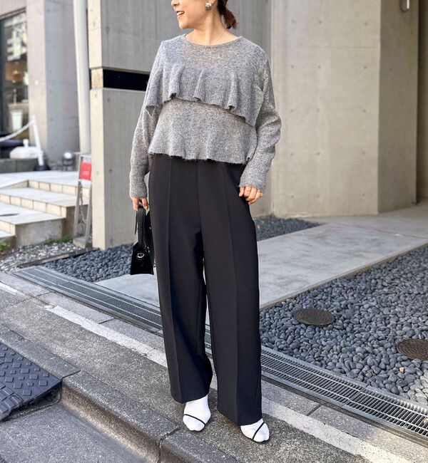 NOLLEY'S「2WAYラメモヘヤラッフルプルオーバー」|ニット・セーター|