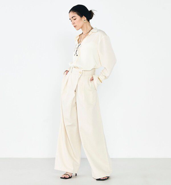 NOLLEY'S sophi「ウォッシャブルスエードサテンシャツ」|シャツ・ブラウス|