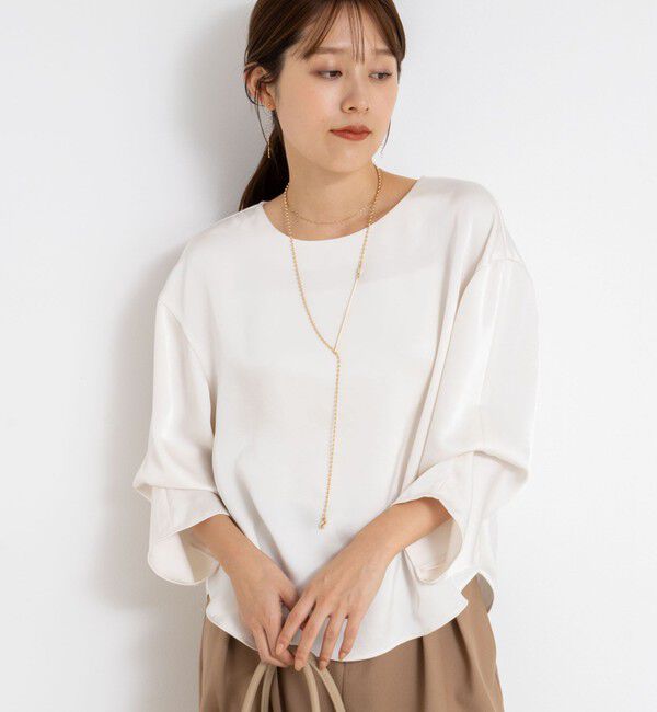 NOLLEY'S sophi「ウォッシャブル2WAYサテンブラウス」|シャツ・ブラウス|