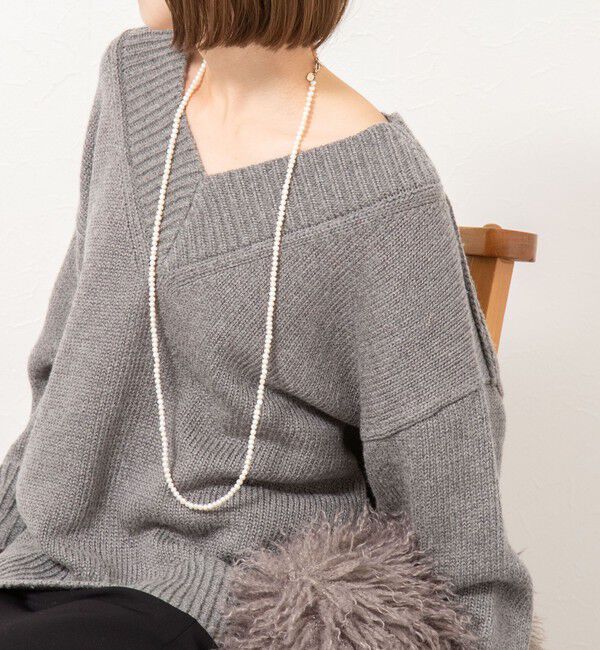 NOLLEY'S sophi「ブライト紡毛Vネックプルオーバー」|ニット・セーター|