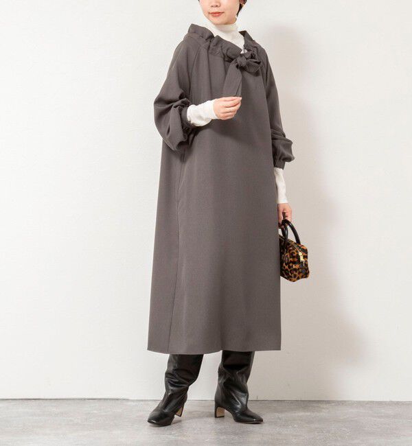 NOLLEY'S「ウォッシャブル2WAYリボンギャザーワンピース」|ワンピース|