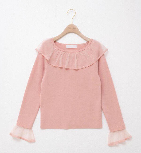 NOLLEY'S sophi「《手洗い可能》シアーフリル総針プルオーバー」|ニット・セーター|