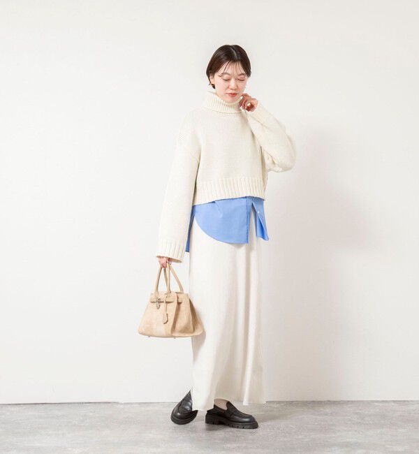 NOLLEY'S sophi「ウォッシャブルスエードサテンナロースカート」|タイト|