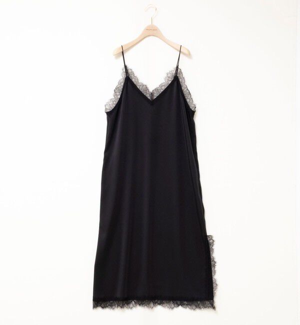 NOLLEY'S sophi「ウォッシャブルトリミングレースサテンキャミワンピース」|ワンピース|