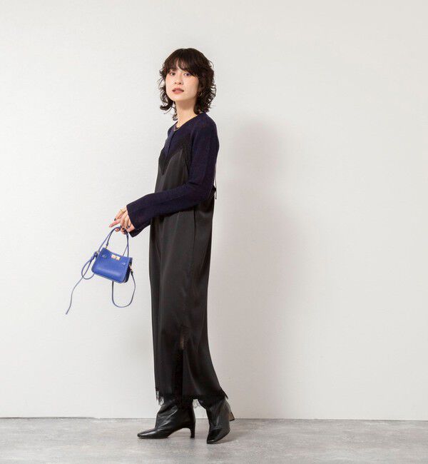 NOLLEY'S sophi「ウォッシャブルトリミングレースサテンキャミワンピース」|ワンピース|