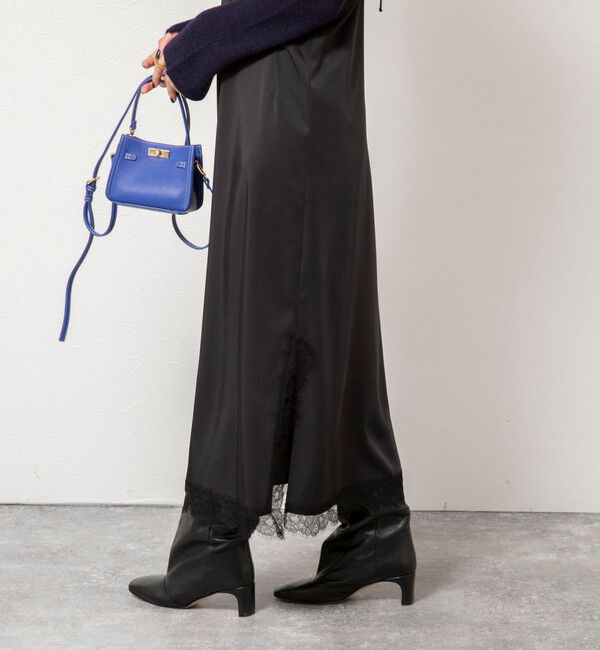 NOLLEY'S sophi「ウォッシャブルトリミングレースサテンキャミワンピース」|ワンピース|