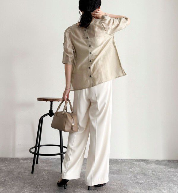 fredy emue「2WAYシアー袖ボリュームブラウス」|シャツ・ブラウス|