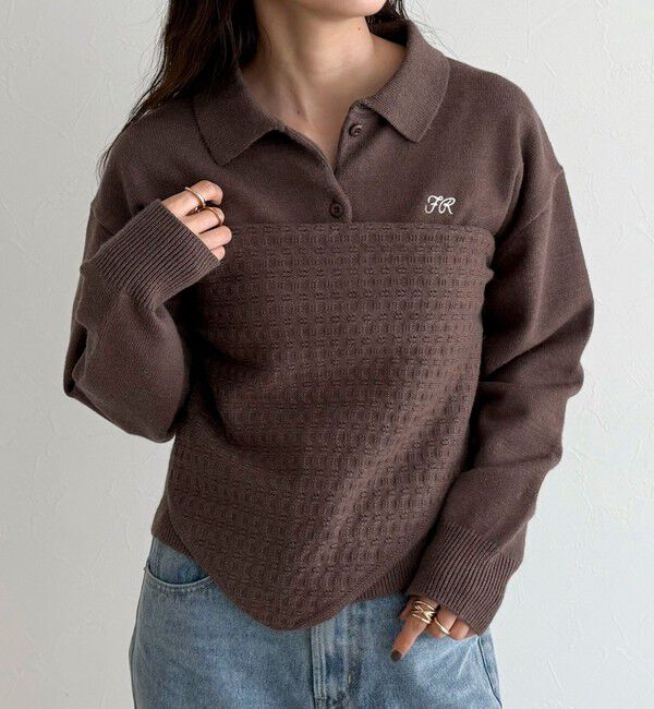 fredy emue「ニットシャツカーディガン バブーシュカ付き」|ニット・セーター|