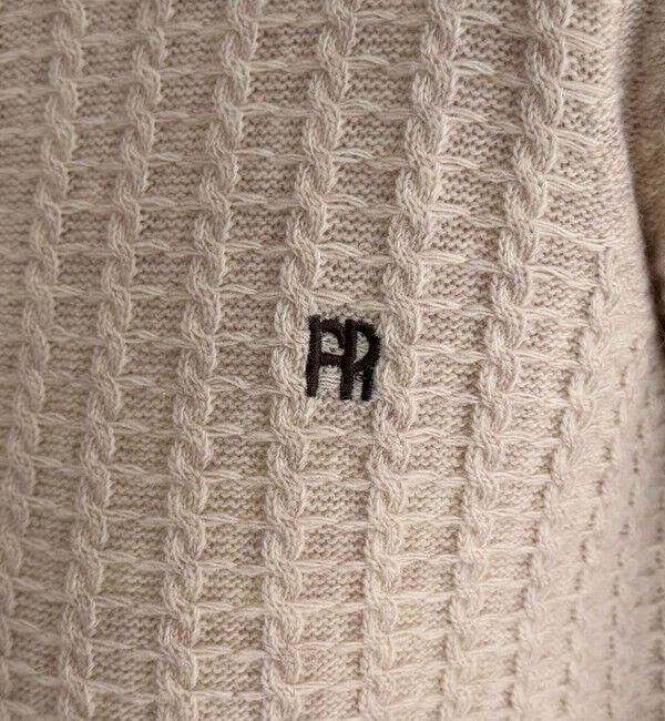 fredy emue「FR刺繍ケーブル柄ポロ衿ニットプルオーバー」|ニット・セーター|