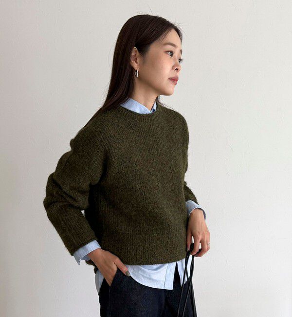 fredy emue「ミドル丈片畦ニットプルオーバー」|ニット・セーター|