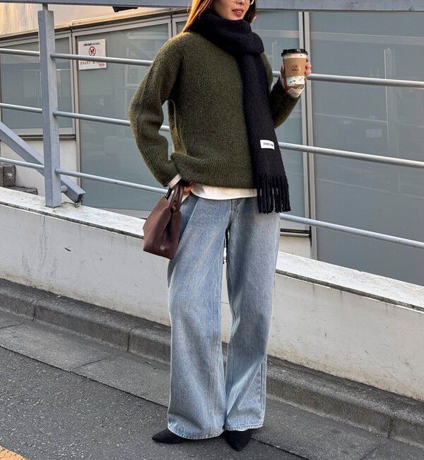 fredy emue「ミドル丈片畦ニットプルオーバー」|ニット・セーター|