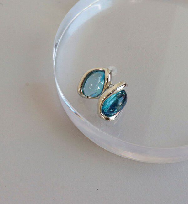 fredy emue「カラーメタルカバーピアス」|ピアス|ブルー