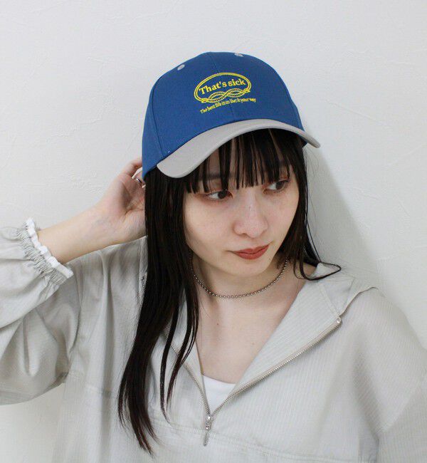 fredy emue「バイカラー刺繍キャップ」|キャップ・キャスケット|