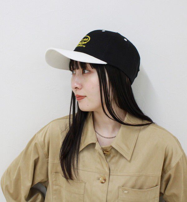 fredy emue「バイカラー刺繍キャップ」|キャップ・キャスケット|ブラック系その他