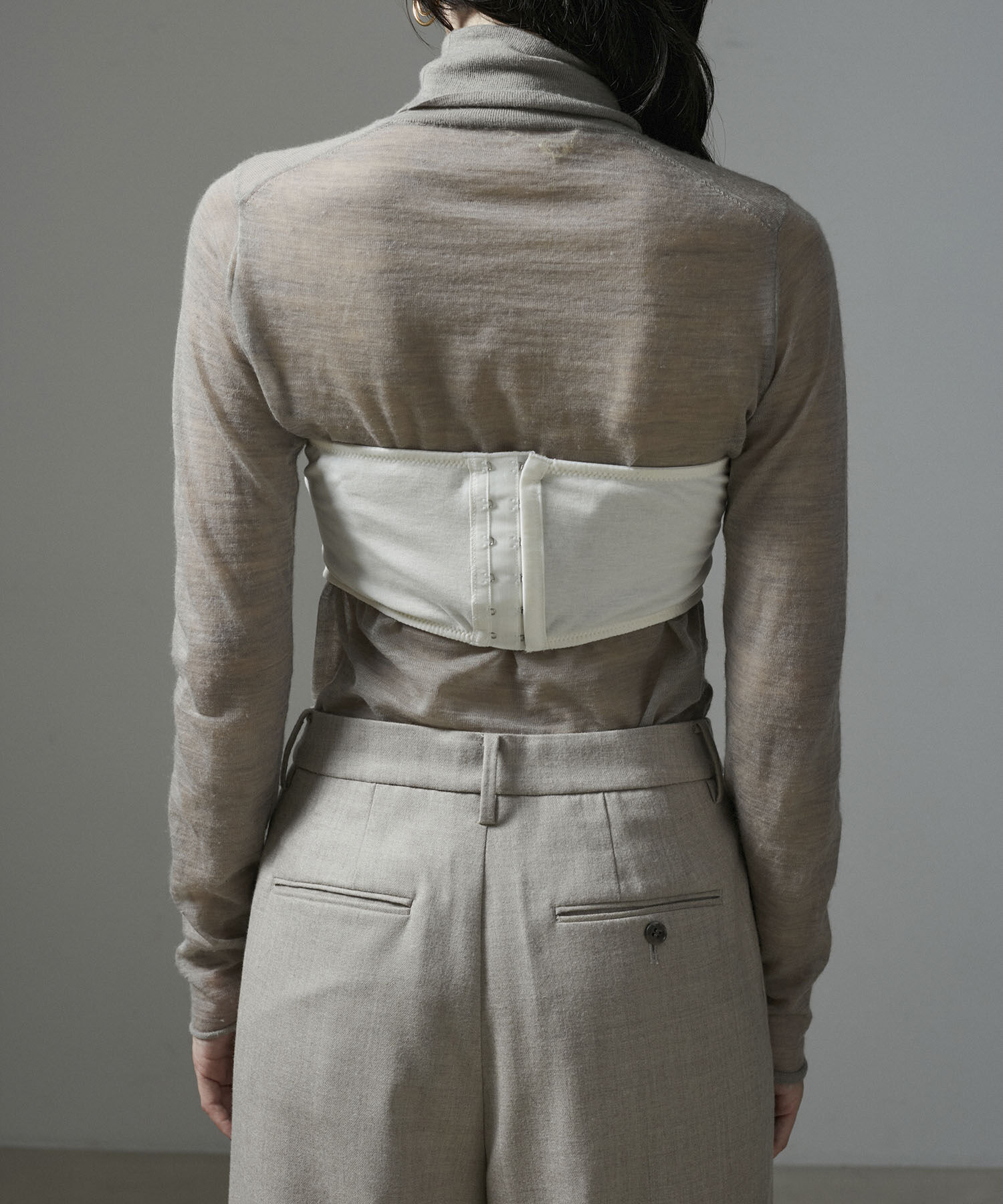 SALON adam et rope'「アセテートサテンベアトップ」|チューブトップ|