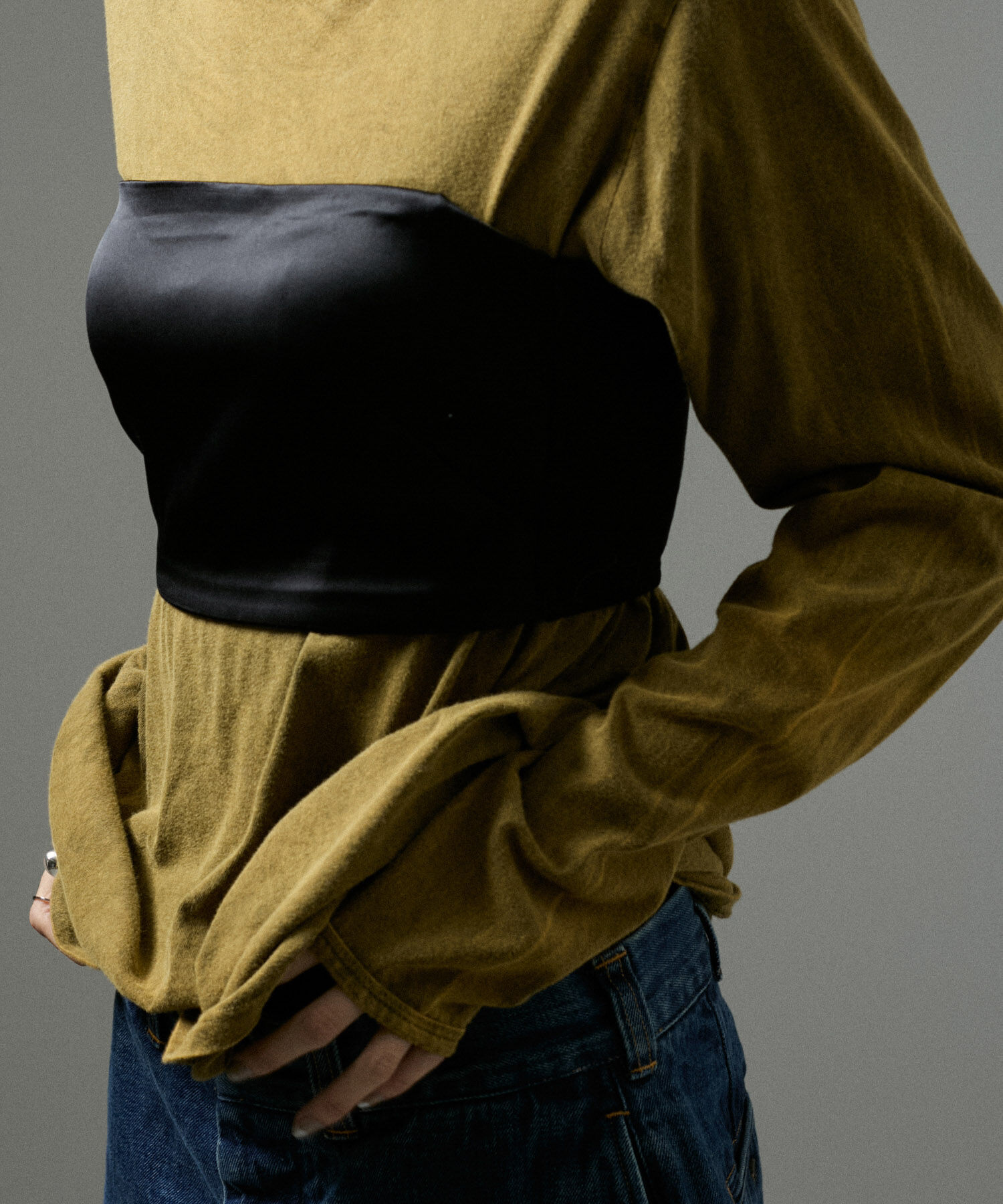 SALON adam et rope'「アセテートサテンベアトップ」|チューブトップ|