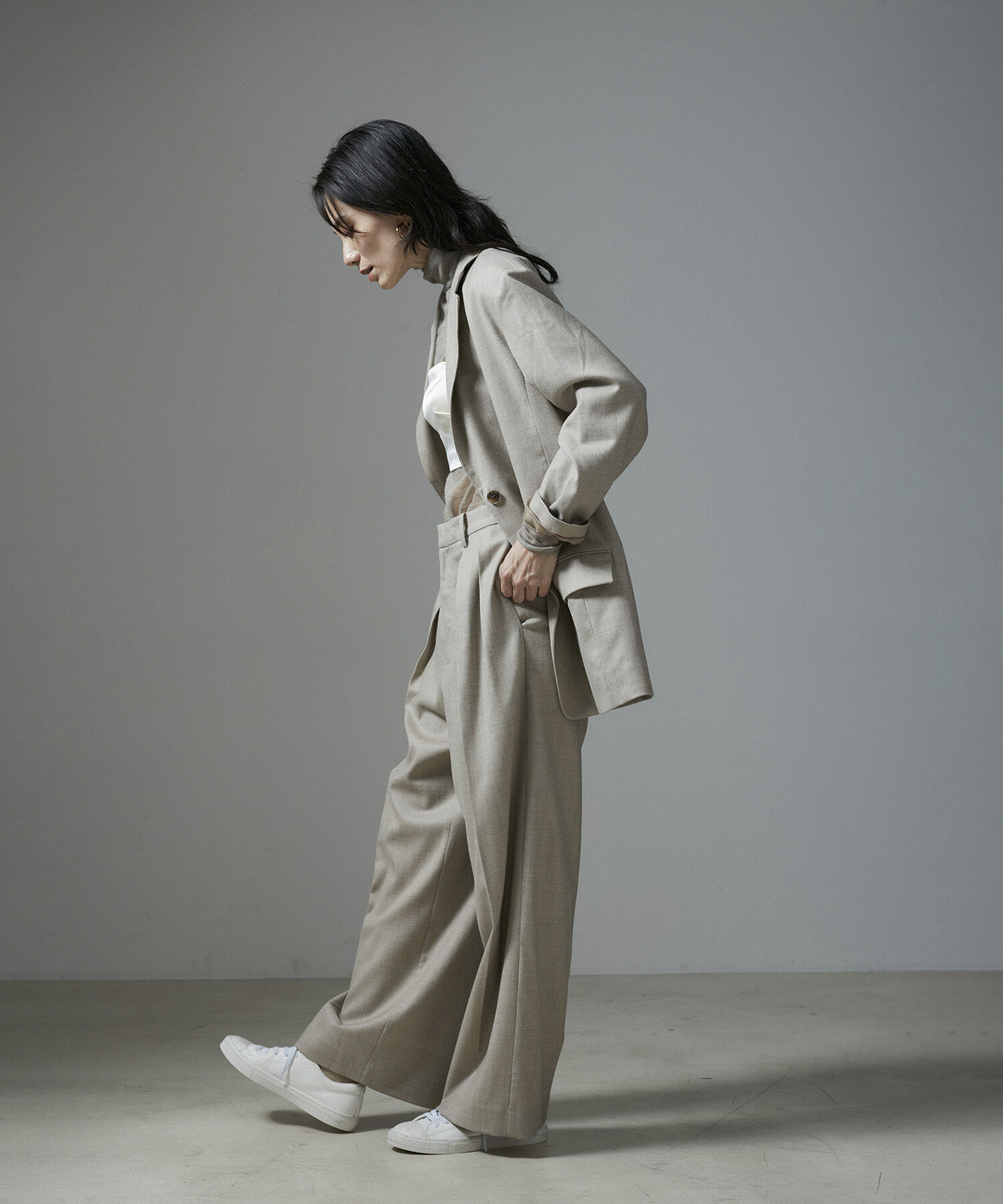 SALON adam et rope'「アセテートサテンベアトップ」|チューブトップ|