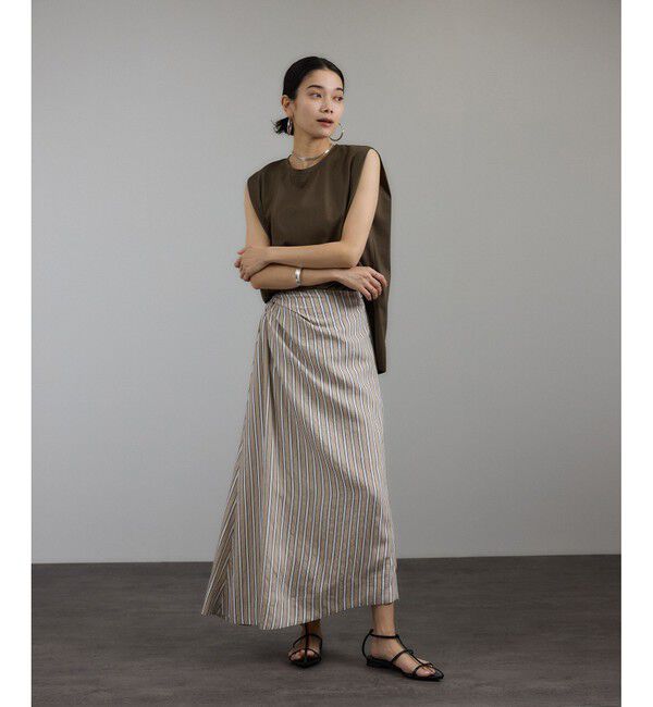 SALON adam et rope'「プリマベールショルダータックノースリーブプルオーバー［UVケア・洗える］」|Tシャツ・カットソー|