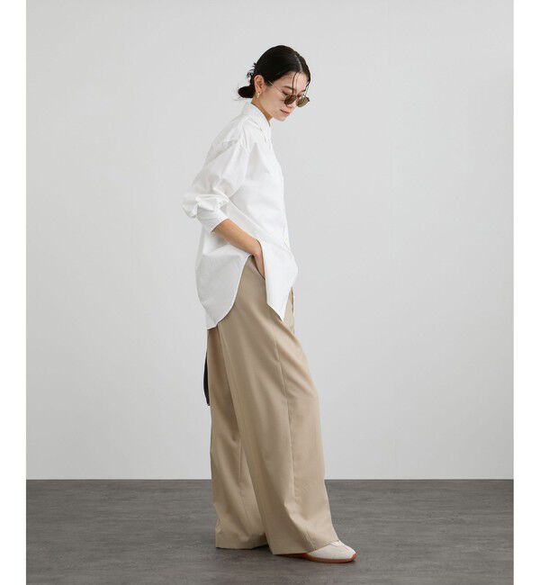 SALON adam et rope'「ノンミュールジングウールパンツ」|チノ|