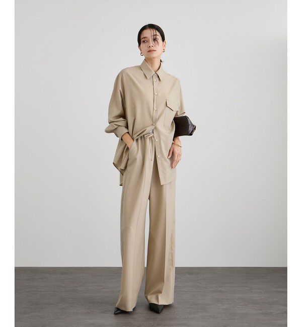 SALON adam et rope'「ノンミュールジングウールパンツ」|チノ|