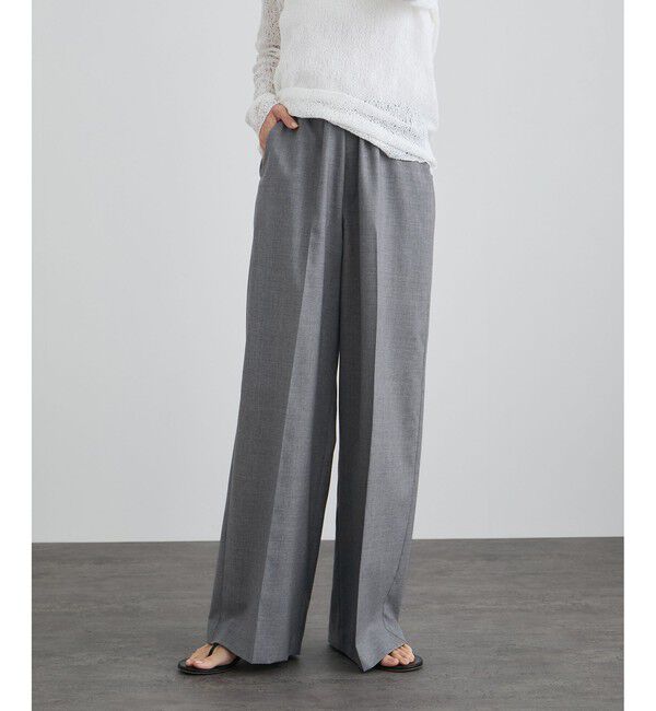 SALON adam et rope'「ノンミュールジングウールパンツ」|チノ|