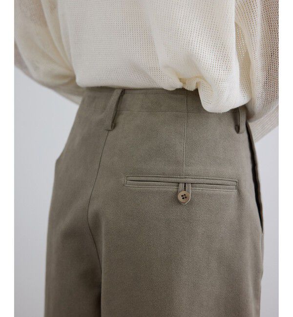 SALON adam et rope'「ウルトラスエードハーフパンツ / Ultrasuede(R)」|チノ|