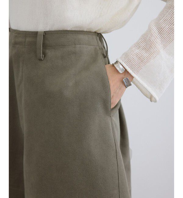 SALON adam et rope'「ウルトラスエードハーフパンツ / Ultrasuede(R)」|チノ|