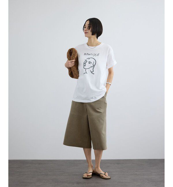 SALON adam et rope'「ウルトラスエードハーフパンツ / Ultrasuede(R)」|チノ|