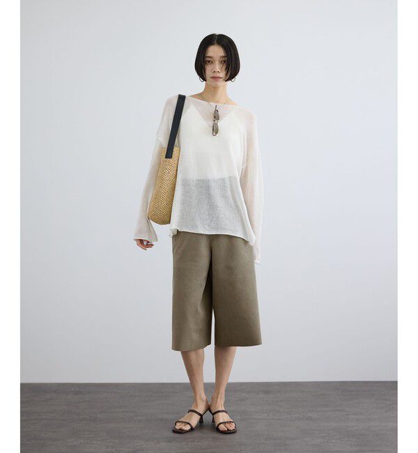 SALON adam et rope'「ウルトラスエードハーフパンツ / Ultrasuede(R)」|チノ|