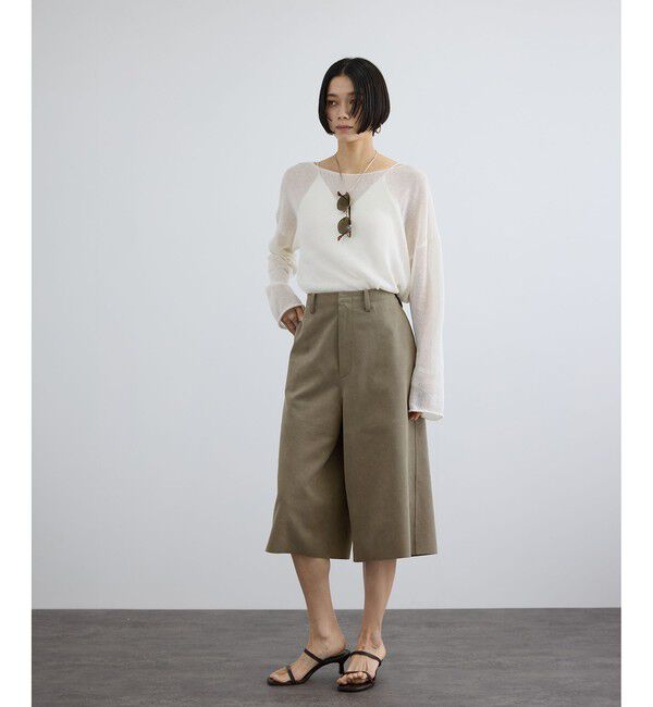 SALON adam et rope'「ウルトラスエードハーフパンツ / Ultrasuede(R)」|チノ|