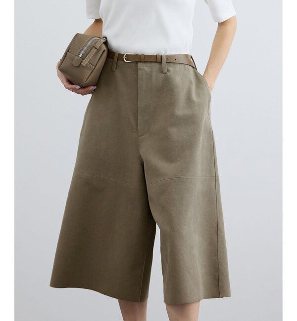 SALON adam et rope'「ウルトラスエードハーフパンツ / Ultrasuede(R)」|チノ|