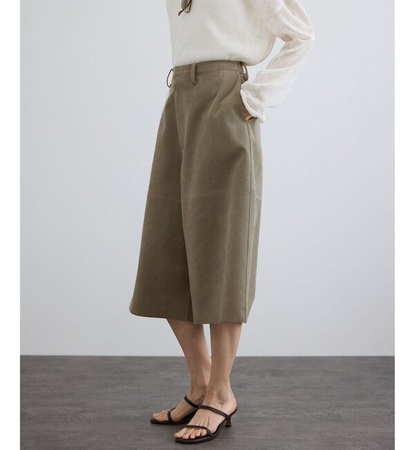 SALON adam et rope'「ウルトラスエードハーフパンツ / Ultrasuede(R)」|チノ|