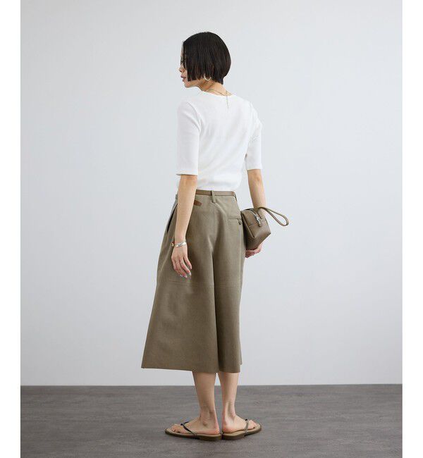 SALON adam et rope'「ウルトラスエードハーフパンツ / Ultrasuede(R)」|チノ|