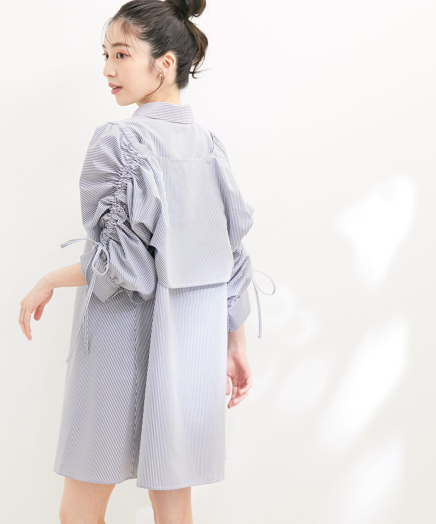 VIS「【洗える】【マルチWAY】ボレロ付きミニシャツワンピース」|その他|