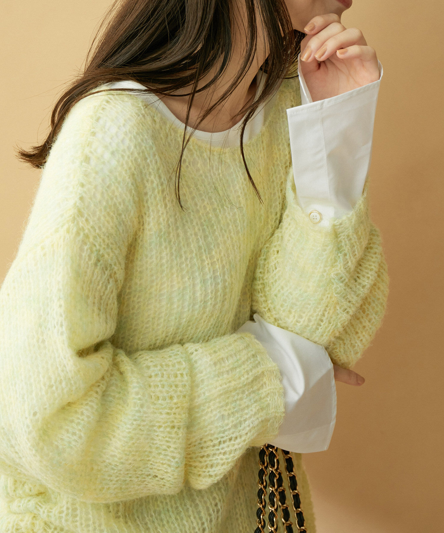 VIS「モヘアタッチシアーニット」|ニット・セーター|